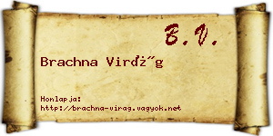 Brachna Virág névjegykártya