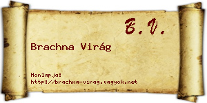 Brachna Virág névjegykártya